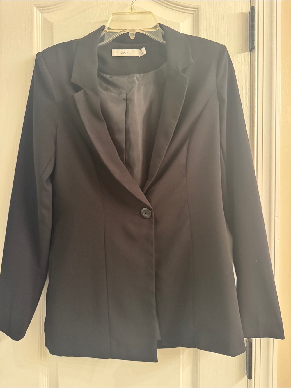 JustFab Black Single-Button Tailored Blazer